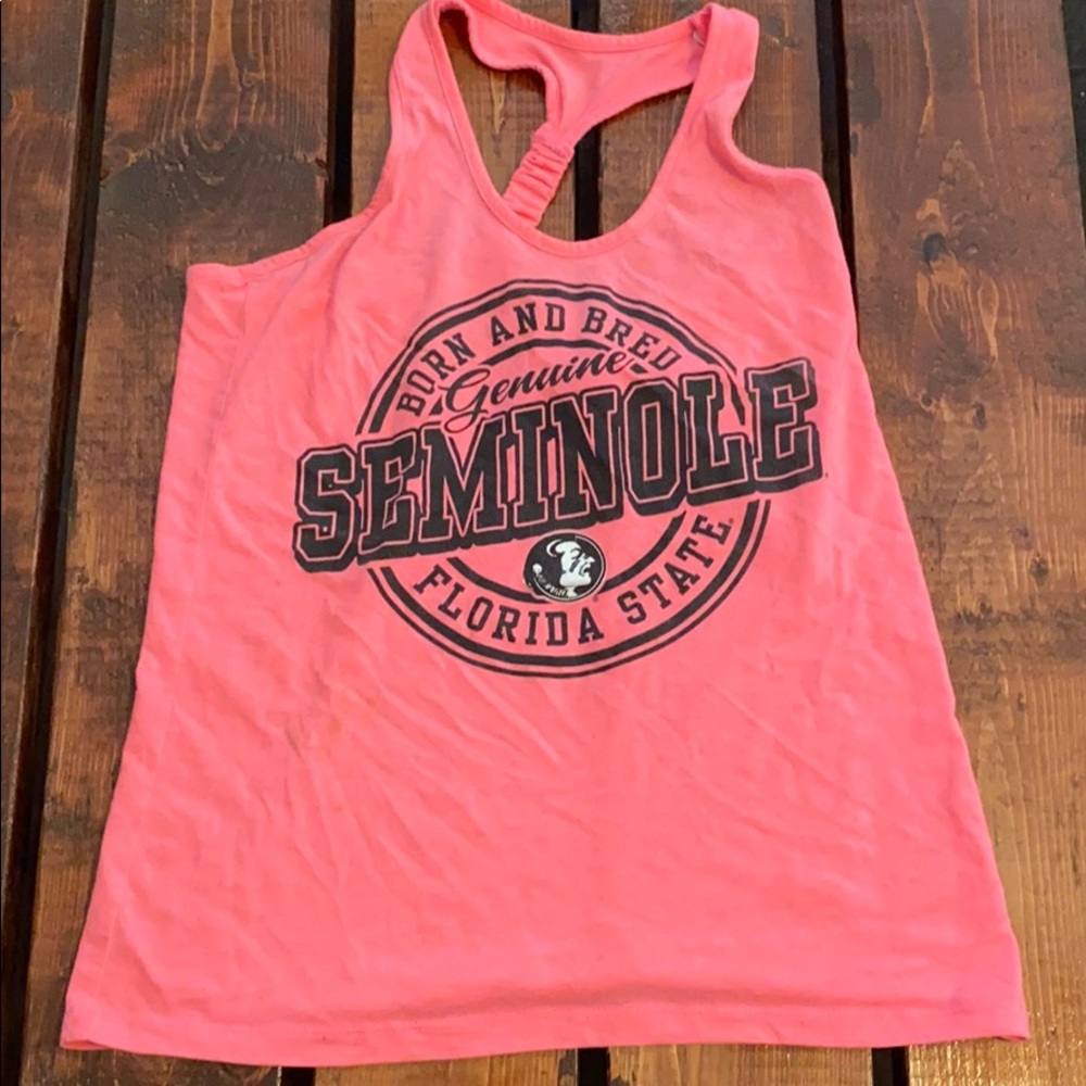 Pink FSU Seminoles tank top
